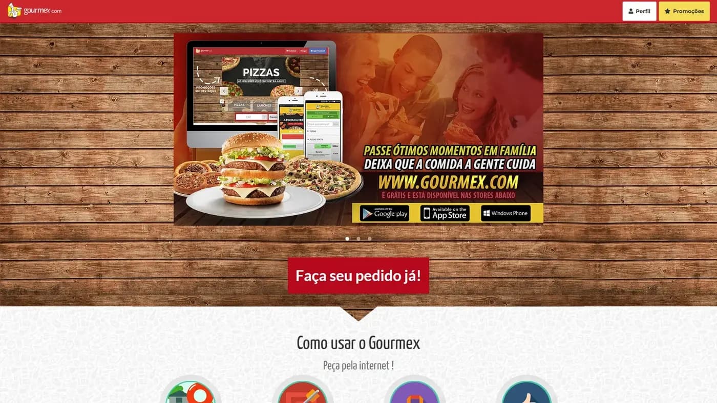 Screenshot do projeto Gourmex