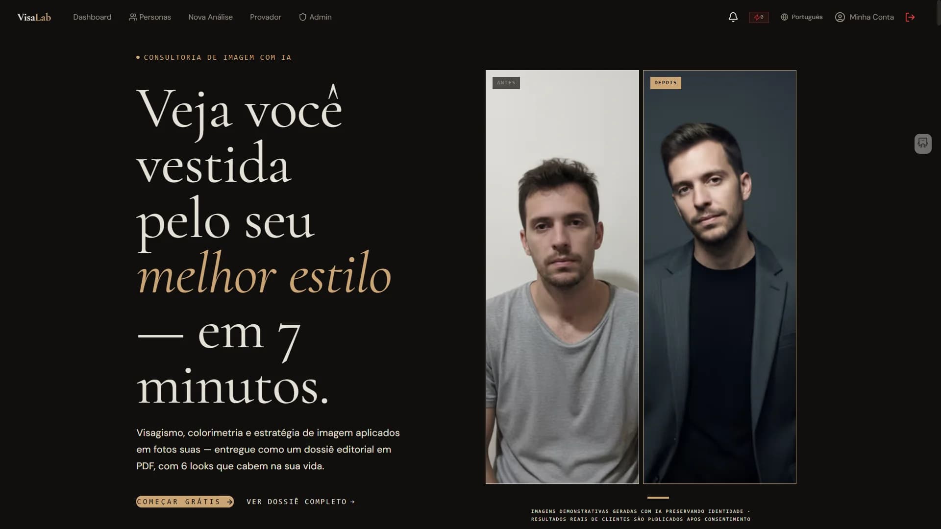 Screenshot do projeto VisaLab